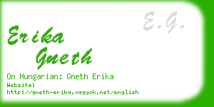 erika gneth business card